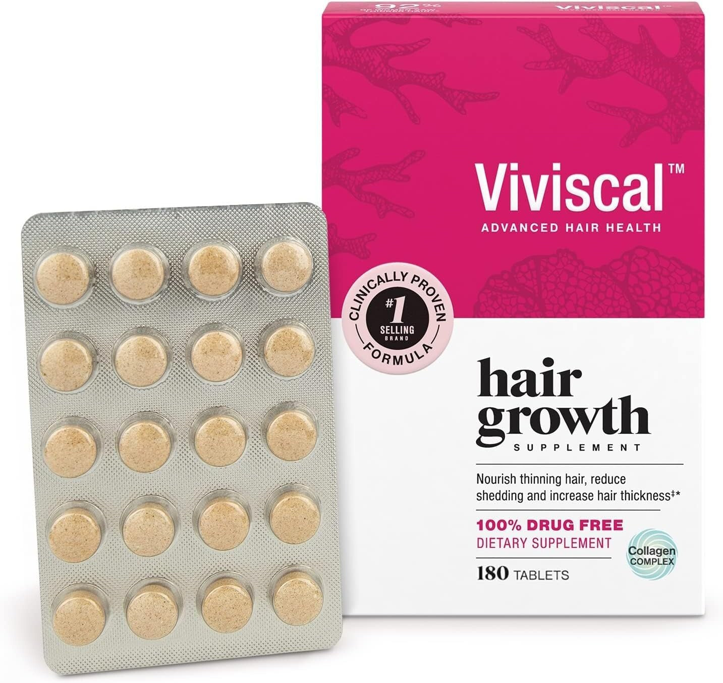 Viviscal Maximum Strength Hair Supplements 180 Tablets